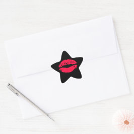Lipstick Kiss Ster Sticker