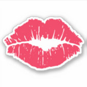 Lipstick Kiss Sticker (Voorkant)
