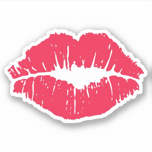 Lipstick Kiss Sticker (Voorkant)