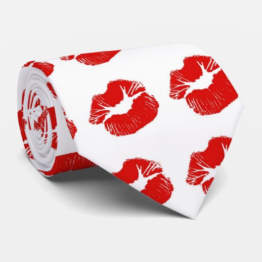 Lipstick Kiss Stropdas (Opgerold)