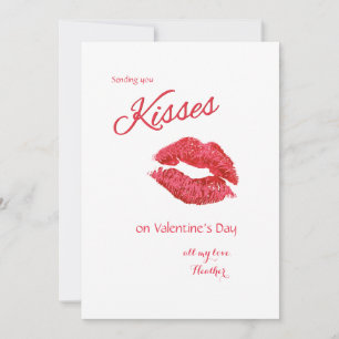 Lipstick Kiss Valentijnsdag Card Feestdagenkaart