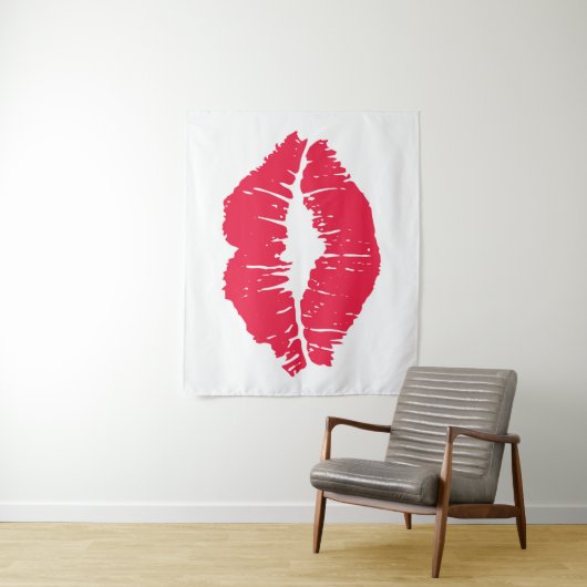 Lipstick Kiss Wandkleed (In situ)