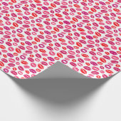 Lipstick Kiss Wrapping Paper Cadeaupapier (Hoek)