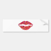 Lipstick Kisses bumper sticker! Bumpersticker (Voorkant)