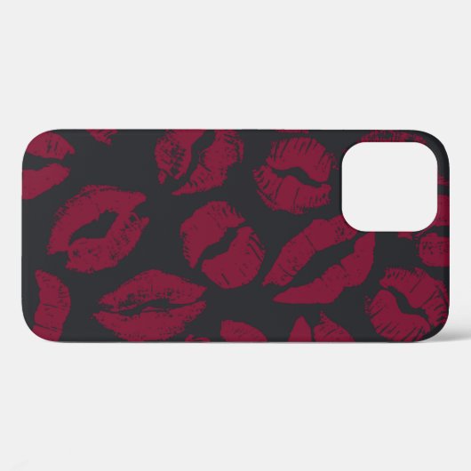 Lipstick Kisses: Donkerrode opdrukken Case-Mate iPhone Case (Achterkant (horizontaal))