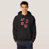 Lipstick Kisses for Valentines Day Hoodie (Voorkant volledig)