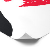 Lipstick Kisses Harten Naadloze Achtergrond Poster (Hoek)