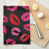 Lipstick Kisses Keukenhanddoek (Quarter Fold)