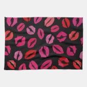Lipstick Kisses Keukenhanddoek (Horizontaal)