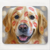 Lipstick Kisses On a Golden Retriever Muismat (Voorkant)