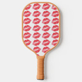 Lipstick kisses pickleball paddle (Achterkant)