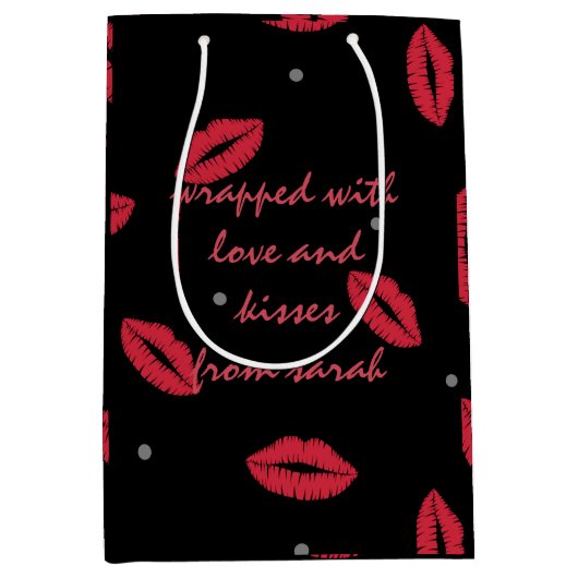 Lipstick Kisses Small Gift Bag Medium Cadeauzakje (Voorkant)