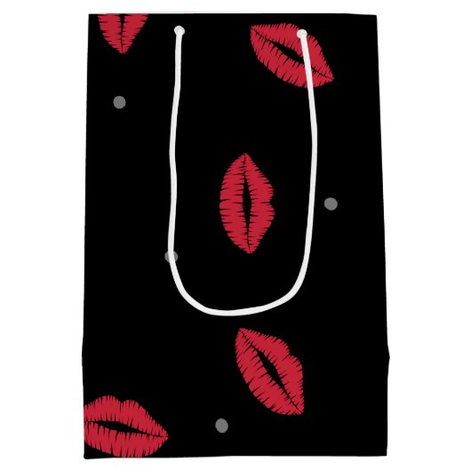 Lipstick Kisses Small Gift Bag Medium Cadeauzakje (Achterkant)