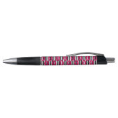 Lipstick Kus B&W Striped Patroon Pen (Bovenkant)