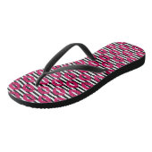 Lipstick Kus B&W Striped Patroon Teenslippers (Schuin)