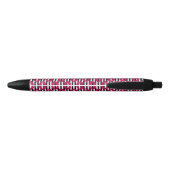 Lipstick Kus B&W Striped Patroon Zwarte Inkt Pen (Achterkant)