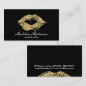 Lipstick Kus | Goud 2 Visitekaartje (Voorkant / Achterkant)