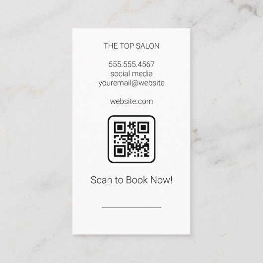 Lipstick Kus | Make-up Gereedschap Visitekaartje (Achterkant)