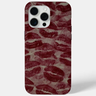 Lipstick kus print telefoonhoesje iPhone 15 pro max hoesje