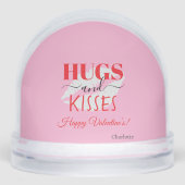 Lipstick Kus Romantisch uniek cadeau voor hem Sneeuwbol (Voorkant)