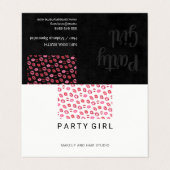 Lipstick Kus / Salon Visitekaartje (Buitenkant ongevouwen)