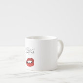 Lipstick Kus Valentijns Beker Espresso Kop (Voorkant rechts)