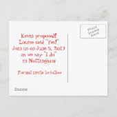 Lipstick Kusjes - Bewaar de datum Aankondigingskaart (Achterkant)