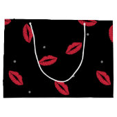 Lipstick Kusjes Valentijnsdag Gift Bag Groot Cadeauzakje (Achterkant)