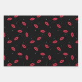 Lipstick Kusjes Valentijnse  inpakken papieren vel (Voorkant 2)