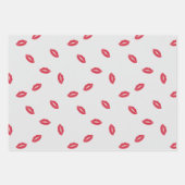 Lipstick Kusjes Valentijnse  inpakken papieren vel (Voorkant)