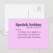 LIPSTICK LESBIAN (definitie) Briefkaart (Voorkant / Achterkant)