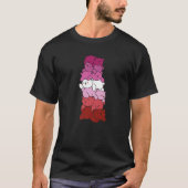 Lipstick Lesbian Flag Pile Pride Lgbtq Bear Lesbia T-shirt (Voorkant)