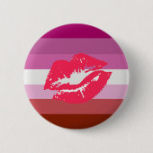 Lipstick Lesbian Flag Ronde Button 5,7 Cm (Voorkant)