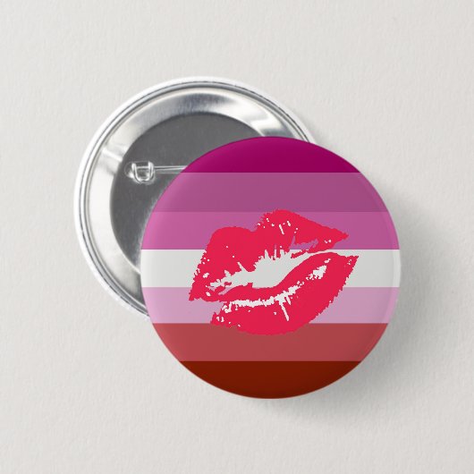 Lipstick Lesbian Flag Ronde Button 5,7 Cm (Voorkant /achterkant)