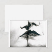 lipstick Lesbian Kiss T-Shirt Bedankkaart (Voorkant / Achterkant)