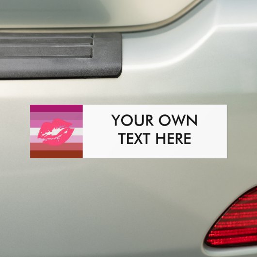 LIPSTICK LESBIAN PRIDE BUMPERSTICKER (Op auto)