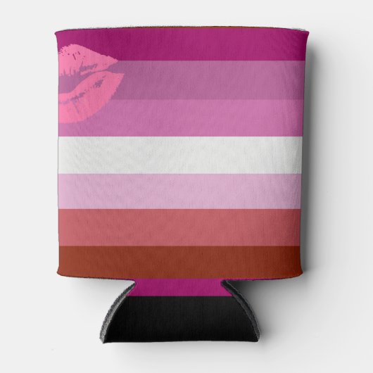 Lipstick Lesbian Pride Flag Blikjeskoeler (Voorkant)