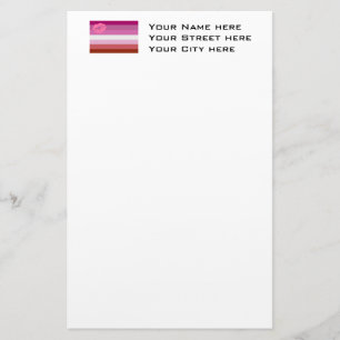 Lipstick Lesbian Pride Flag Briefpapier