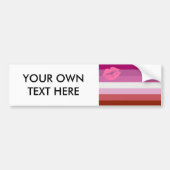 Lipstick Lesbian Pride Flag Bumpersticker (Voorkant)