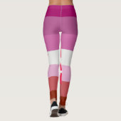 Lipstick Lesbian Pride Flag en Lips Leggings (Achterkant)