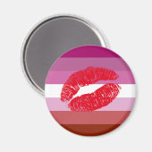 Lipstick Lesbian Pride Flag Magneet (Voorkant / Achterkant)