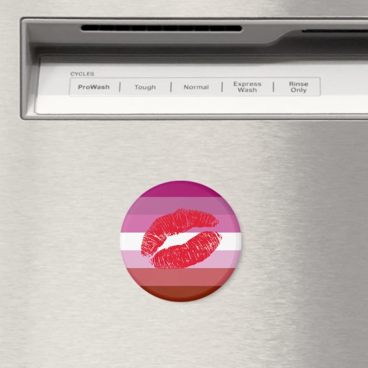 Lipstick Lesbian Pride Flag Magneet (Insitu (Vaatwasser))
