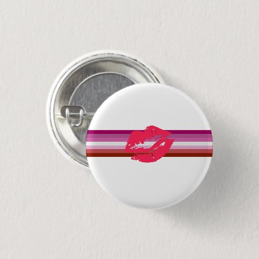 Lipstick Lesbian Pride Flag Ronde Button 3,2 Cm (Voorkant /achterkant)