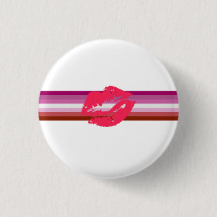 Lipstick Lesbian Pride Flag Ronde Button 3,2 Cm