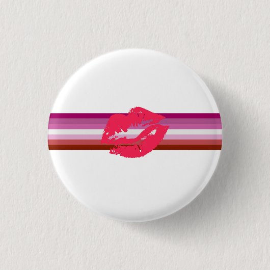 Lipstick Lesbian Pride Flag Ronde Button 3,2 Cm (Voorkant)
