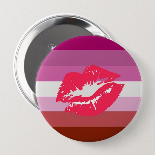 Lipstick Lesbian Pride Flag Ronde Button 4,0 Cm (Voorkant /achterkant)