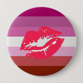 Lipstick Lesbian Pride Flag Ronde Button 4,0 Cm (Voorkant)