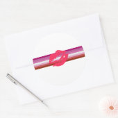 Lipstick Lesbian Pride Flag Ronde Sticker (Envelop)
