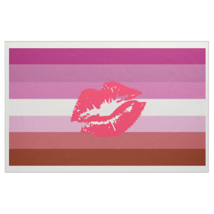 Lipstick Lesbian Pride Flag Stof
