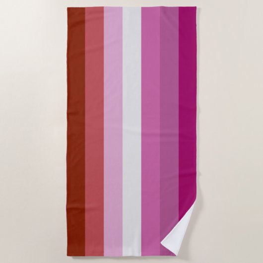 Lipstick Lesbian Pride flag Strandlaken (Voorkant)